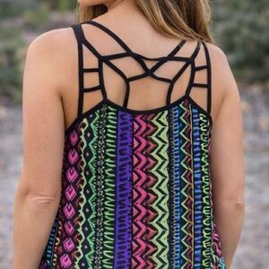 Vintage Women's Sleeveless Shirt‎ California Grown Pink Blue Medium